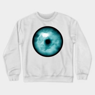 Blue green cloudy eyeball graphic Crewneck Sweatshirt